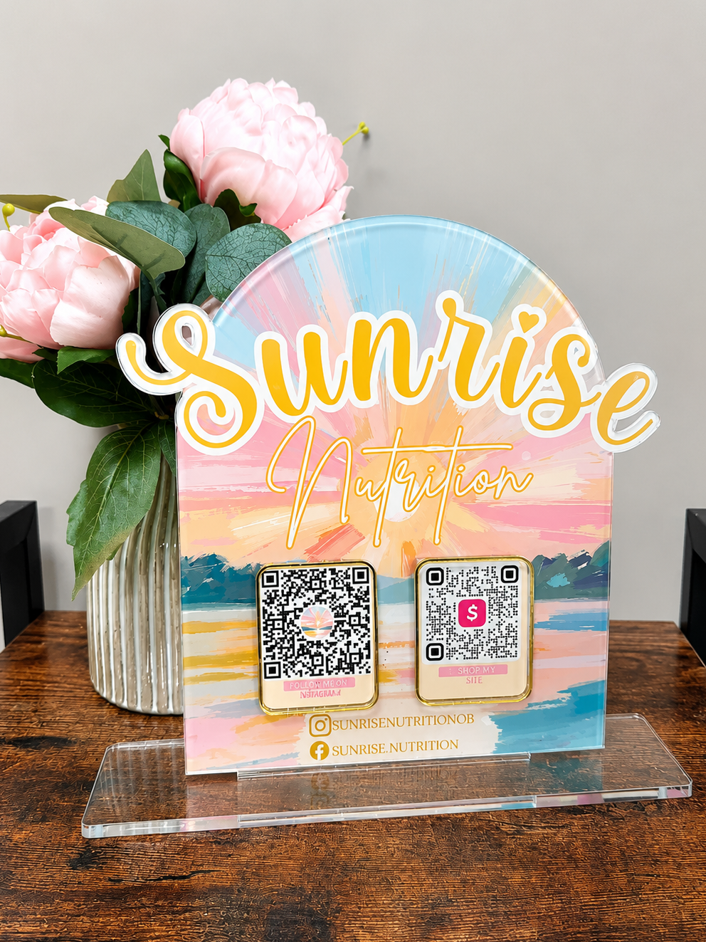 Custom QR Code Sign | Scan for Menu, Reviews & Social Signage
