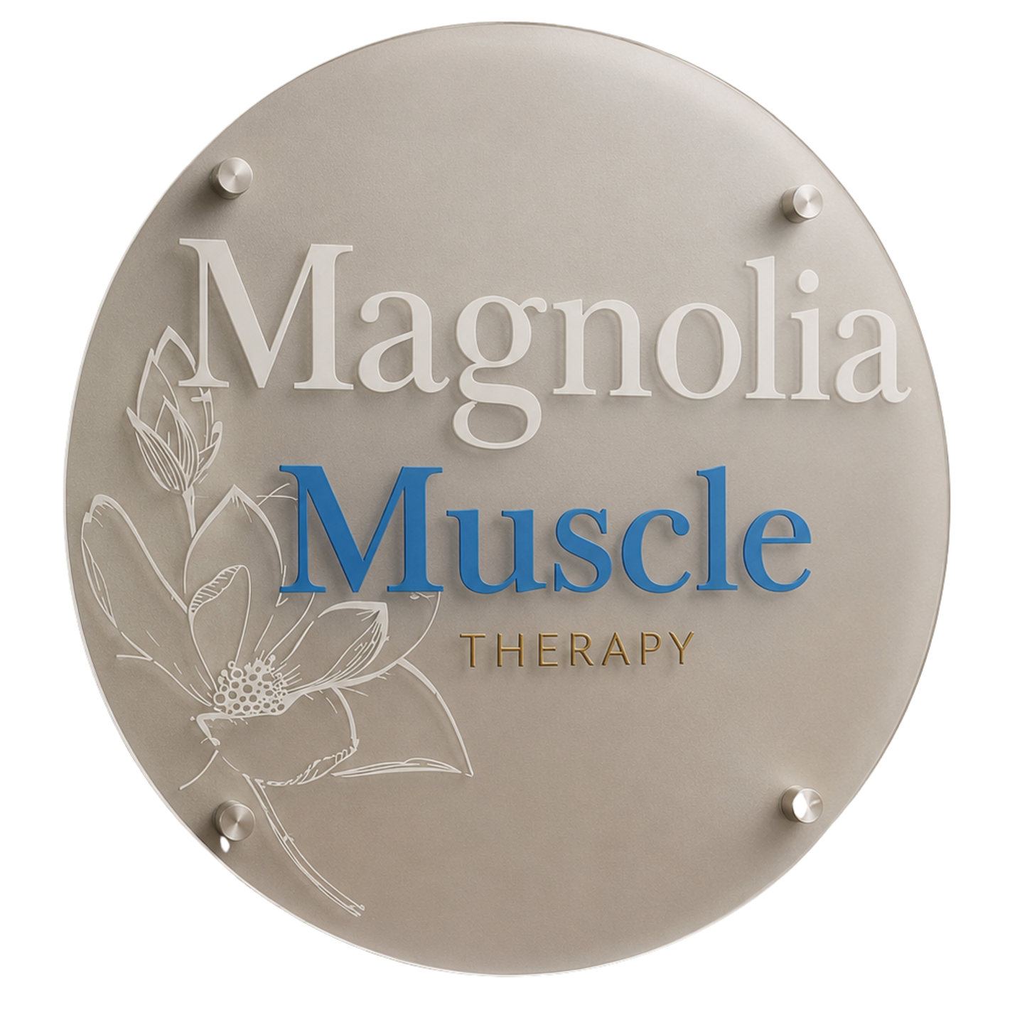 Custom Round Acrylic Office Sign | Wellness & Medical Office Signage