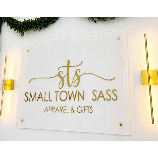 Custom Business Wall Sign | Acrylic Storefront & Office Signage
