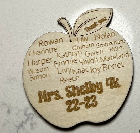 Teacher Appreciation Apple Magnet