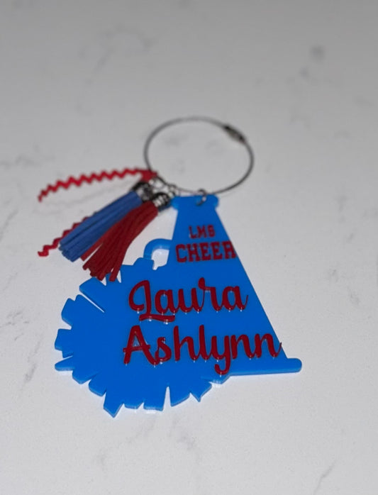 2D Custom Cheer bag tag