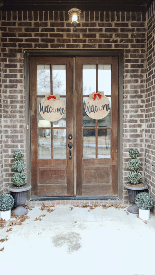 Baseball Welcome Door hanger