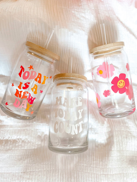 Groovy Glass Can 16 oz